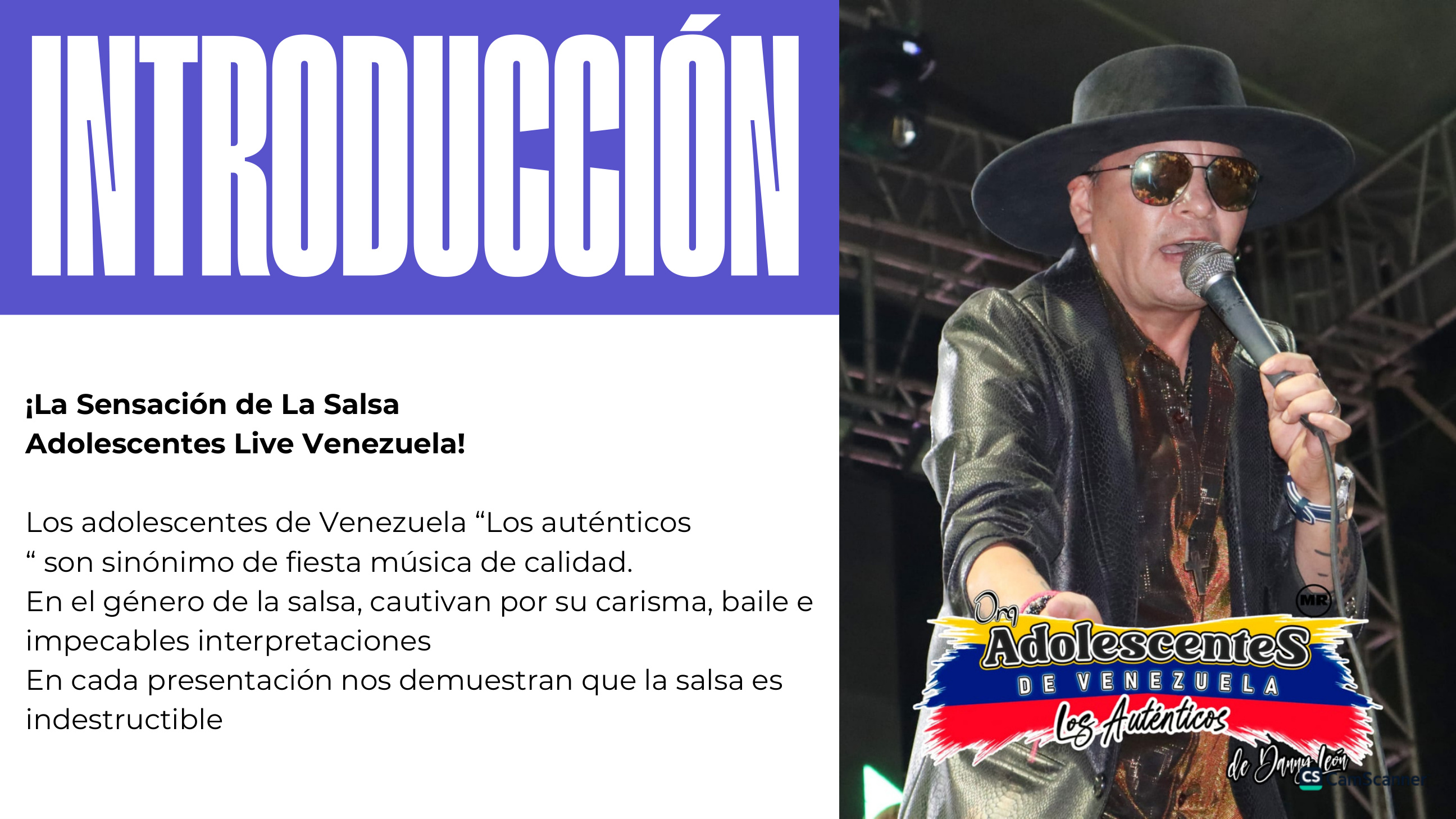 Presentación en vivo de la agrupación